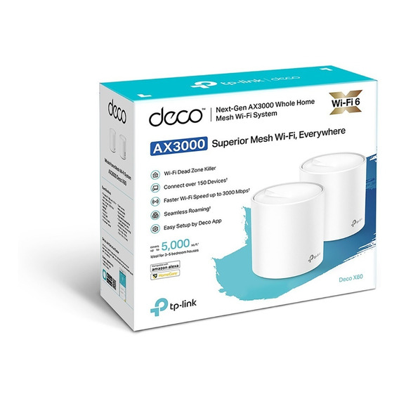 Deco X60-2pack Wi-fi 6 Ax3000 Mesh Para Toda La Casa Ax3000 