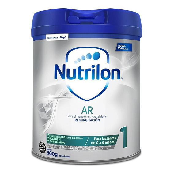 Leche de fórmula en polvo Nutricia Bagó Nutrilon A.R. en lata de 1 de 800g - 0  a 6 meses