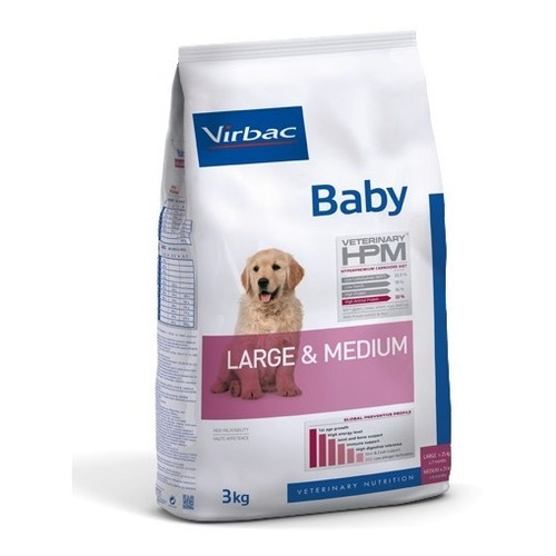 Alimento Baby Large & Medium Virbac Hpm 12 Kg