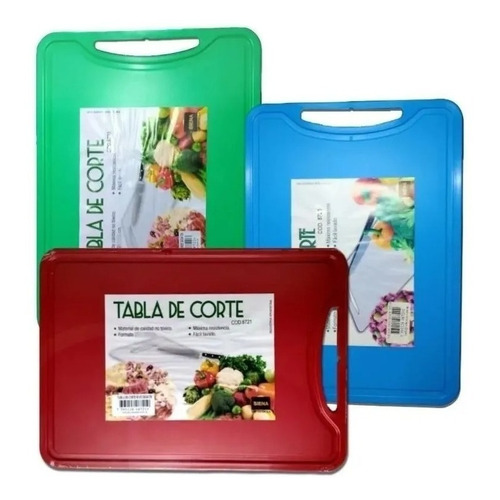 Tabla Picar Color Para Cortes 20x30 Cm Pettish Online Color Verde Plastico