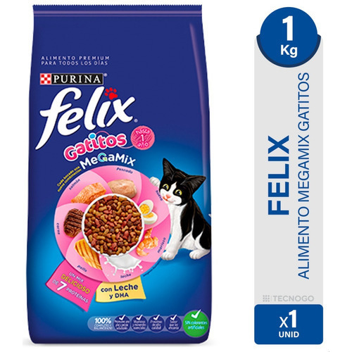 Alimento Gato Felix Gatito Megamix Proteina Purina