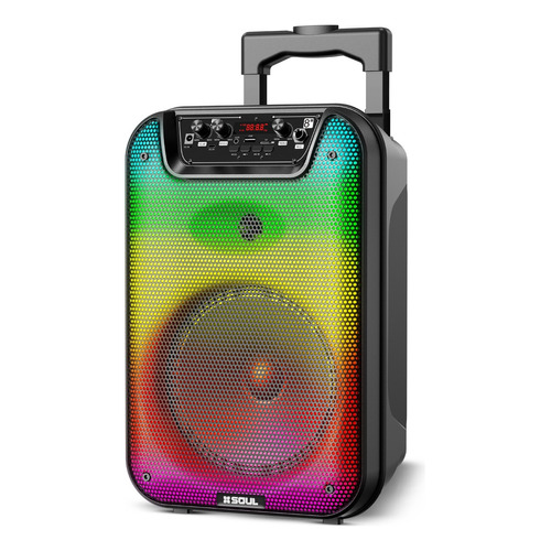 Parlante Soul Bluetooth Xl100 8 Led Color Luces Microfono Color Negro