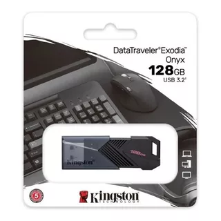 Memoria Flash Usb Kingston 128 Gb 3.2 Exodia Onix Negra