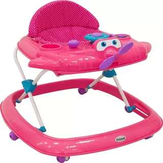 Andadera Para Bebe Plegable Avión Prinsel Rojo Rosa Msi