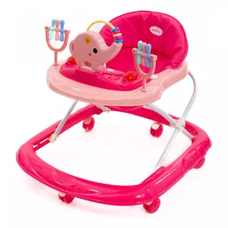 Andador Caminador Para Bebe Elefante Rainbow Color Rosa