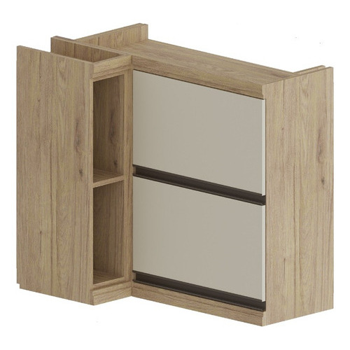 Gabinete Cocina Mdp 48x87 2 Puertas 2 Nichos Arena Color Beige