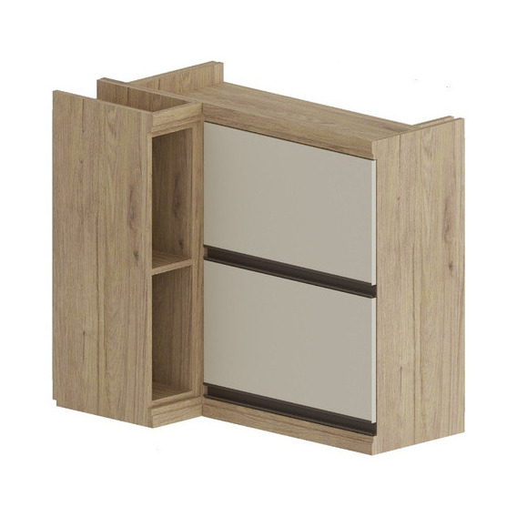 Gabinete Cocina Mdp 48x87 2 Puertas 2 Nichos Arena Color Beige