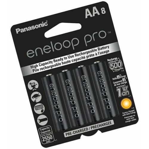 Pila recargable AA Panasonic Eneloop Pro BK-3HCCA Cilíndrica - pack de 8 unidades