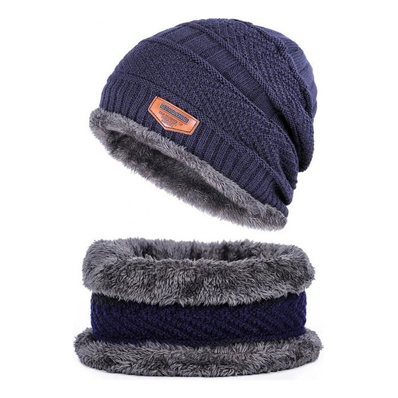 Combo Gorro Y Cuellero Bufanda Térmico Para Adultos 2ar 