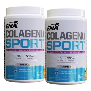  2 Colageno Sport Ena 407gr Magnesio Curcuma Acido Hialuroni
