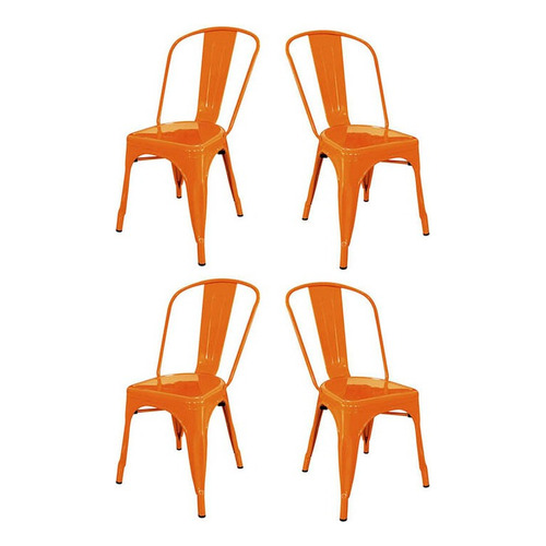 Sillas Tolix X4 Sp- C - Desillas Estructura de la silla Tono Naranja