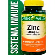 Zinc Premium 50mg | Alta Potencia E Inmunidad | 200 Capsulas