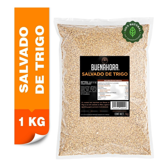 Salvado De Trigo Natural Calidad Premium 1kg