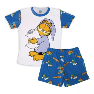 Pijama Masculino Infantil/adulto Confortável  Garfield 