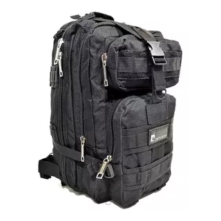 Mochila Tactica Camping Urbana 26l Molle Pierre Cardin Color Negro Diseño De La Tela Cordura