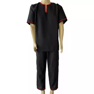 Conjunto Masculino Preto/vermelho - Umbanda - Exu