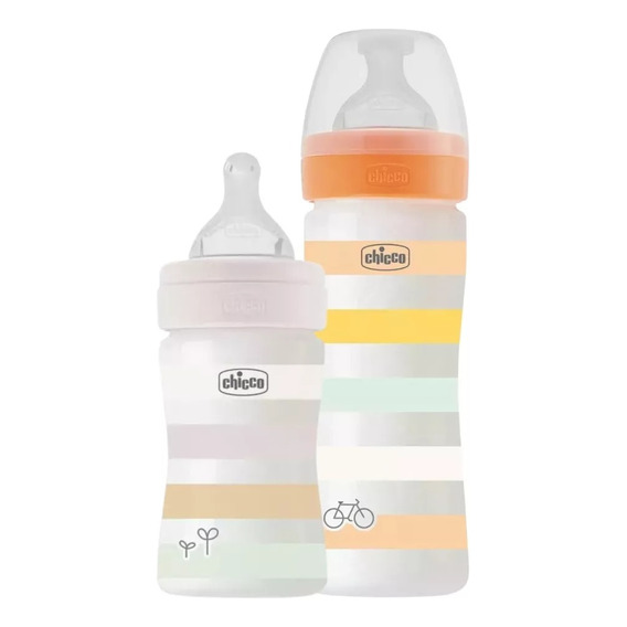 Set Rn 2 Mamaderas Chicco Wellbeing 150 Y 250ml Anticólicos 