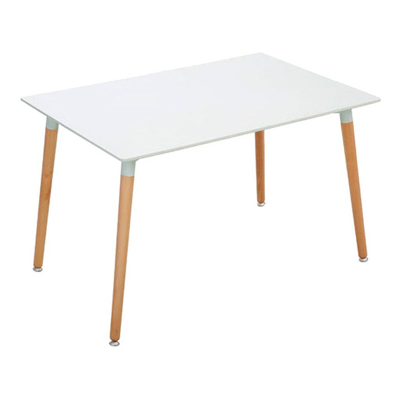 Mesa De Comedor Rectangular Madera Laqueada - Eames 140x80 Color de la tapa Blanco