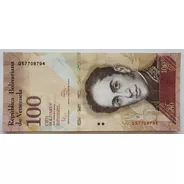 Billete Venezuela 100 Bolívares Diciembre 2012 Q8 Unc