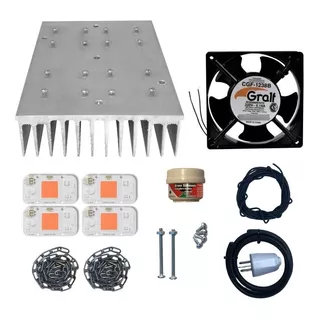 Combo Kit Led 200w Cultivo Indoor, Completo Perforado Cables