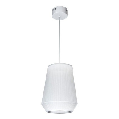 Lampara Colgante Cinta Textil Organza 20w Led Moderno Gmg