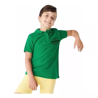 Polera Pique Niños Manga Corta Cuello Polo Algodón Unisex