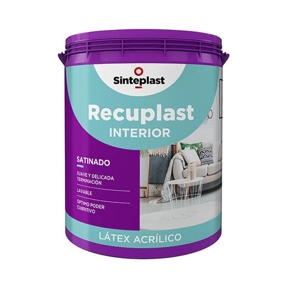 Recuplast  Interior Látex Satinado Bco. X 20 Lts Blanco