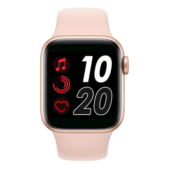 Reloj inteligente rosa T500 con pulsera magnética