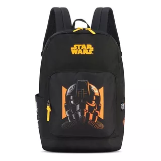 Mochila Escolar Juvenil Star Wars Preta