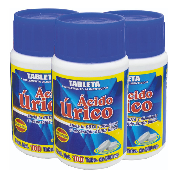 Kit 3 Suplemento Alimenticio Acido Urico