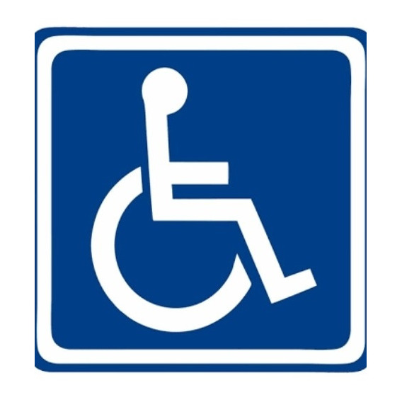 Calcomanías  Para Auto Discapacitado Placas Pequeñas Vinil 