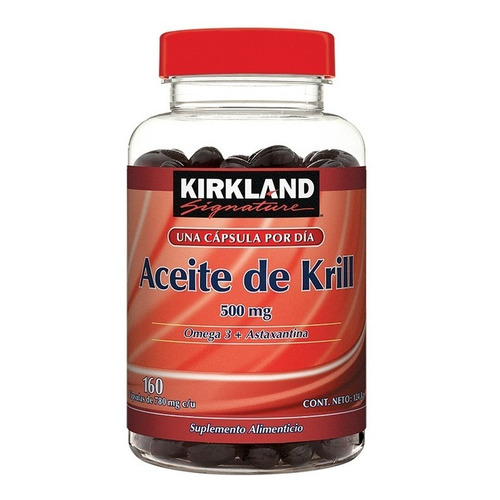 Suplemento en cápsula Kirkland Signature  Aceite de Krill alimenticio