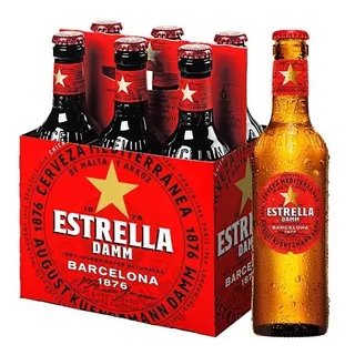 Cerveza Estrella Damm Caja X 6 Botellas 330ml Importada