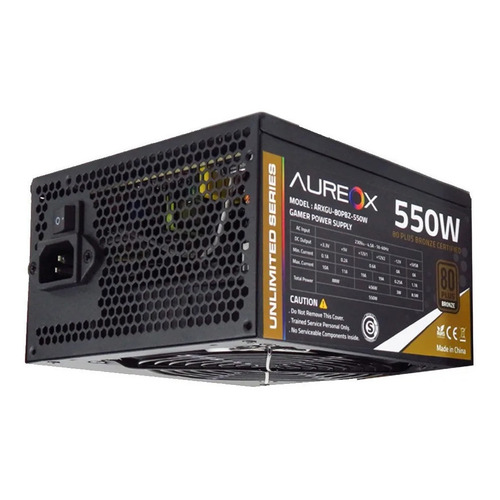 Fuente de alimentación para PC Aureox Unlimited Series ARXGU-80PBZ-550W 550W negra 230V