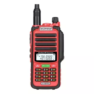 Baofeng-wt Uv98 Pro, Teclado Impermeable Ip68, Radio Fm Led Color Rojo