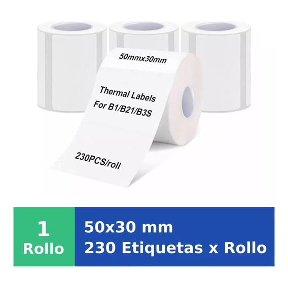 Rollo Etiquetas Papel Para Impresora Niimbot B1 B21 B3s