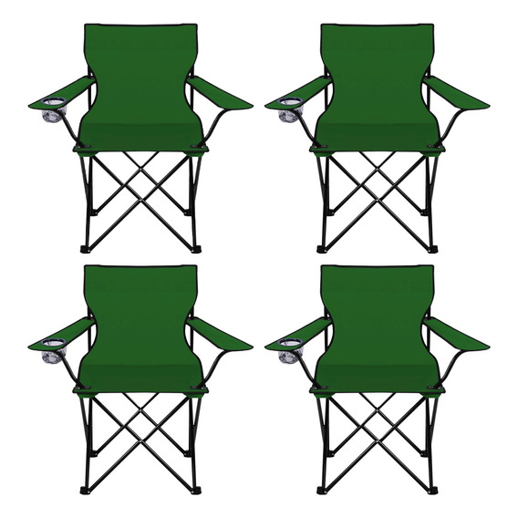 Silla Plegable Linium Playa Campo Camping Portatil Set 4