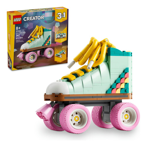 LEGO® Creator 3 en 1 Patín Retro set de juguete 3 en 1 convertible en minipatineta o grabadora para niños y niñas de 8 años o más 31148