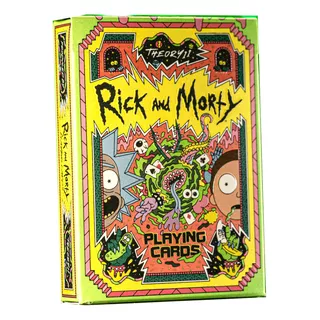 Cartas De Baralho De Luxo De Rick And Morty Adult Swim Pickle Green Reverse Em Inglês Personagem Rick Sanchez