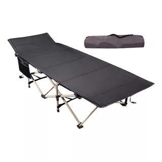 Catre Cama Campaña Camping Plegable Portátil Sencilla Ligera Color Gris Oscuro