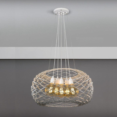Lampara Colgante Nest Grande 5 Luces 90cm Blanco E27 Nk
