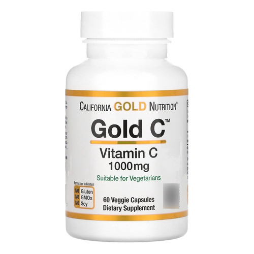 Vitamina C 1000mg 60 Caps California Gold Nutrition U.s.a. Sabor Sin sabor