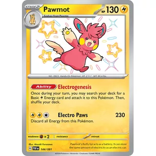 Pawmot 144/91 Paldean Fates Scarlet & Violet Carta Pokemon