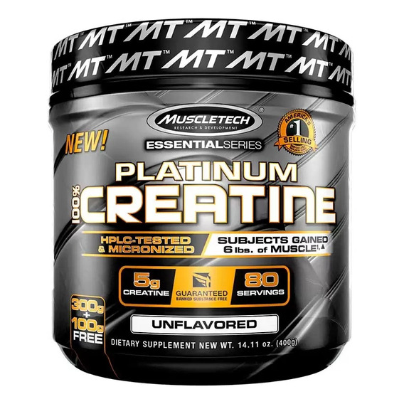 Creatina Muscletech Platinum 400g Sabor Sin Sabor