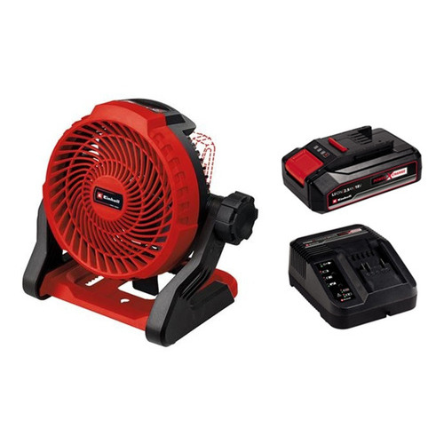 Ventilador Inalambrico Portatil Einhell + Bateria 2.5ah Cantidad de aspas 3 Estructura Rojo Aspas Rojo Diámetro 18 cm Frecuencia 50Hz