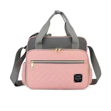 Bolsa Maternidade Lequeen Bebê Viagem Passeio Multifuncional Cor Rosa-Cinza