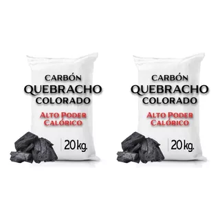 Compra 2 Sacos De Carbón Quebracho Colorado 20 Kg. Aprox.