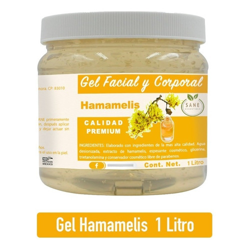 Gel De Hamamelis Hidratante 4 Kilos Sane Piel Grasa Tipo de piel Todo tipo de piel