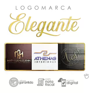 Criação Logotipo Luxo Dourado Criar Logomarca Elegante Gold