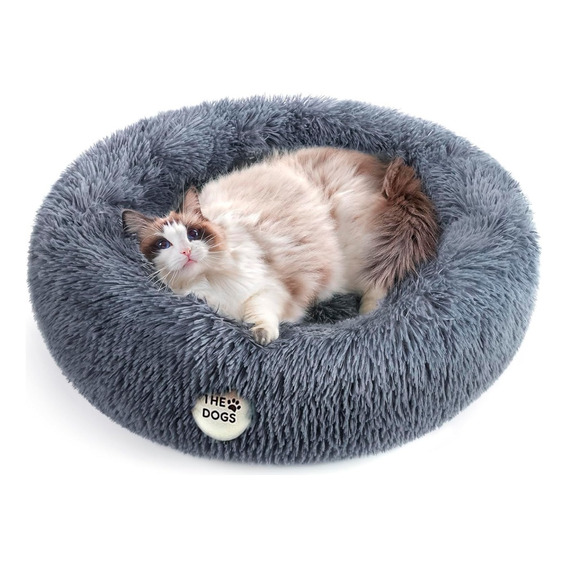 Cama Gato 60cm, Funda Desmontable, Antiestres, Premium